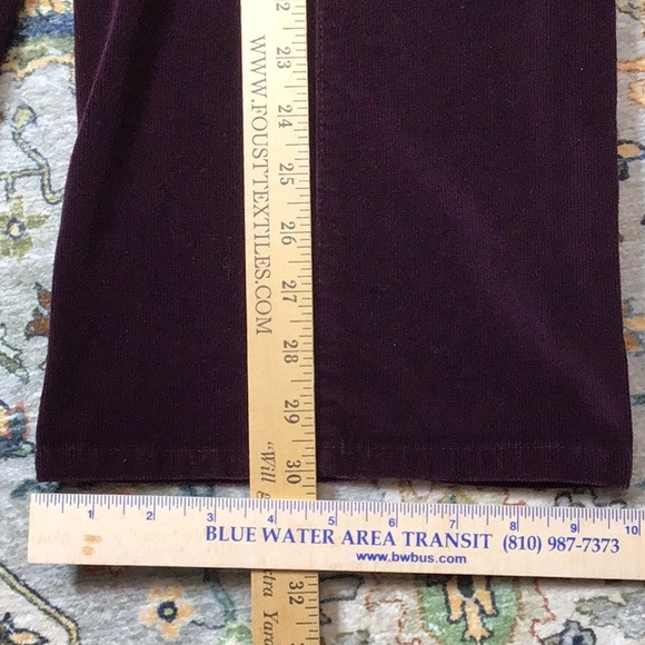 🍇 VTG L.A.BLUES 90s Burgundy Corduroy High Rise 5 Pocket Wide Leg - Picture 11 of 12